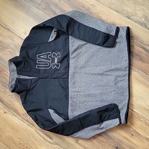 NWT UnderArmour black/gray fleece, YXL
